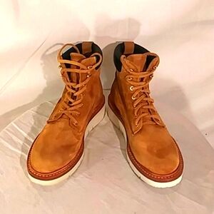 🔥 Like New Rag & Bone Golden Tan Suede Platform Wedge Booties